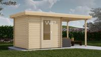 Woodpro Haarlem Tuinhuis 500x250 cm 28 mm vuren blank- Plat dak- Onbehandeld vurenhout- Woodpro