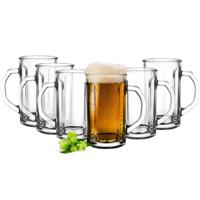 Glasmark Bierglazen - Bierpullen - transparant glas - 6x stuks - 500 ml - Oktoberfest   -