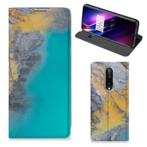 OnePlus 8 Standcase Marble Blue Gold