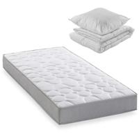 Matraspakket 90x190 cm + dekbed + kussen - 330 pocketveren - 5 comfortzones - 19 cm - Stevig - DEKO DREAM Springmax