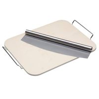 KitchenCraft - Pizzasteen met Mes - 37.5x30x1.5cm - KitchenCraft Italian