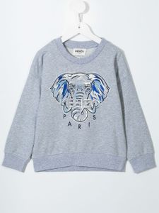 Kenzo Kids sweat à logo brodé - Gris