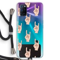 Rock: Oppo A92 Transparant Hoesje met koord