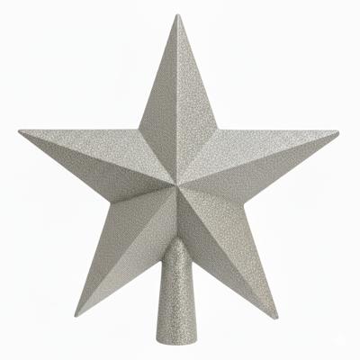 Kerstboom ster piek - champagne goud - glitter - 19 cm - kunststof - kerstpiek Kerstboom ster piek - champagne goud - glitter - 19 cm - kunststof - kerstpiek