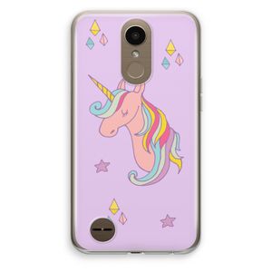 Roze eenhoorn: LG K10 (2017) Transparant Hoesje