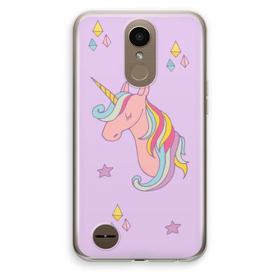 Roze eenhoorn: LG K10 (2017) Transparant Hoesje
