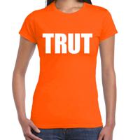 Foute party T-shirt voor dames - oranje - TRUT - feestkleding - Foute Party / themafeest