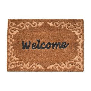 Rechthoekige kokos deurmat Welcome 60 x 40 cm   -