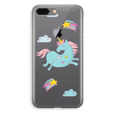 Vliegende eenhoorn: iPhone 8 Plus Transparant Hoesje