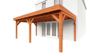 Trendhout Aanbouwveranda Ancona 600x390 cm - plat dak- - Hout- Trendhout