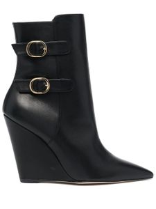 Stuart Weitzman bottines 135 mm en cuir à bout pointu - Noir