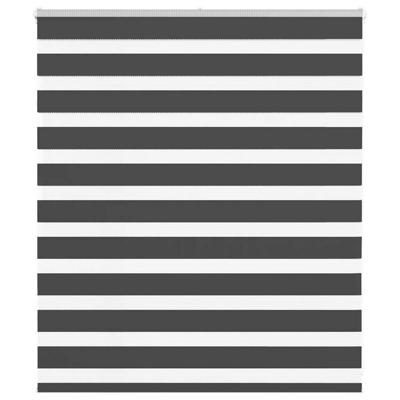 VidaXL Zebra rolgordijn 125x100 cm stofbreedte 120,9 cm zwart