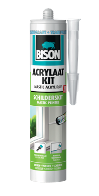 Acrylaatkit Universeel Transparant Koker 300 ml - Bison
