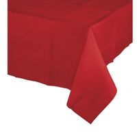 2x Tafelkleden/tafellakens rood 274 x 137 cm   - - thumbnail