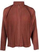 Homme Plissé Issey Miyake veste MC October à design plissé - Marron