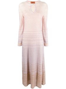 Missoni robe longue à sequins - Rose