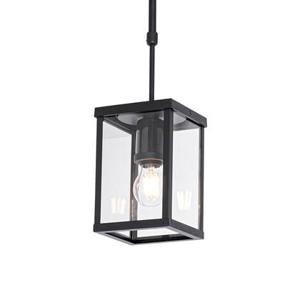 QAZQA Industriële buiten hanglamp zwart IP44 - Charlois