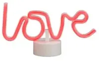 Luca Lighting led verlichting acryl love 16x8.5x28cm roze