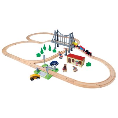 Eichhorn treinbaan met brug speelset, 55dlg.