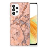 Samsung Galaxy A33 5G | TPU | Siliconen hoesje | Marmer Oranje