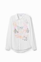 Licht shirt vlinders - WHITE - XL