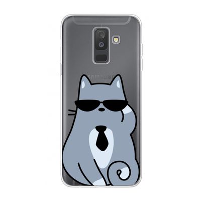 Cool cat: Samsung Galaxy A6 Plus (2018) Transparant Hoesje