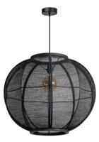 Hanglamp Fabric Black Ø68