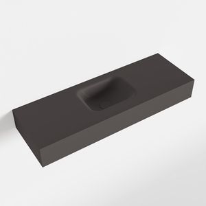 MONDIAZ LEX Dark_grey vrijhangende solid surface wastafel 90cm. Positie wasbak midden