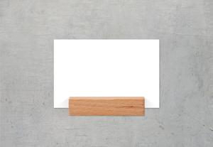 Tafelkaartjes in houten houder - Set van 12