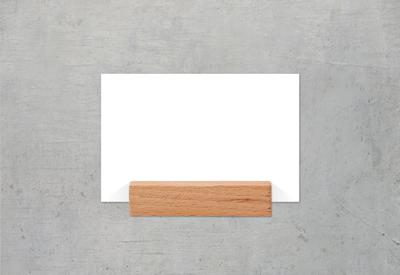Tafelkaartjes in houten houder - Set van 12