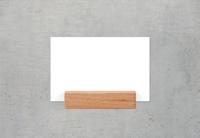 Tafelkaartjes in houten houder - Set van 12