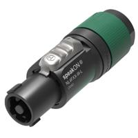 Neutrik 4 pole speakON cable connector, screw terminal assembly, chuck type strain relief for cable diameters 10 to 16 mm - NTR-NL4FXX-W-L - thumbnail