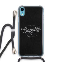 Capable: iPhone XR Transparant Hoesje met koord