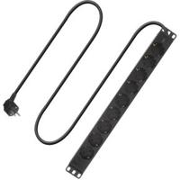 ACT Stekkerdoos PDU 19 inch CEE7/7 9-voudig type E. 3m H05VV-F 3G1.5