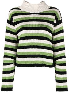 Marni pull rayé en crochet - Vert