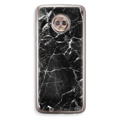 Zwart Marmer 2: Motorola Moto G6 Transparant Hoesje