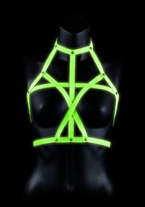 Bra Harness - Glow in the Dark - Neon Green/Black - S/M