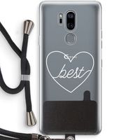 Best heart pastel: LG G7 Thinq Transparant Hoesje met koord Best heart pastel: LG G7 Thinq Transparant Hoesje met koord