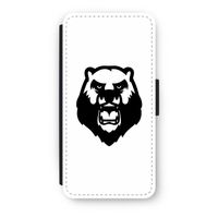 Angry Bear (white): iPhone 7 Flip Hoesje