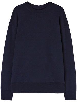 Jil Sander pull en maille fine - Bleu
