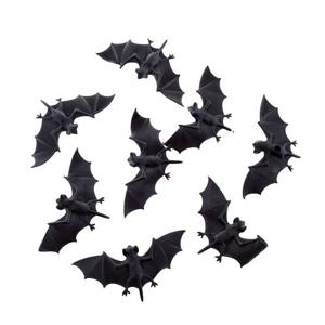 Kunststof decoratie vleermuizen 10 cm - 8x stuks - Halloween/horror decoratie/versiering - dieren