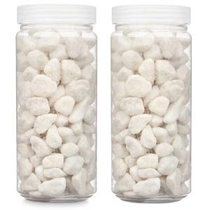 Giftdecor decoratie stenen/steentjes/kiezels - wit - 10-20 mm steentjes - 1400 gram