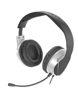 SpeedLink HADOW Over Ear headset Gamen Kabel Stereo Zwart/wit Afstandsbediening, Volumeregeling, Microfoon uitschakelbaar (mute)