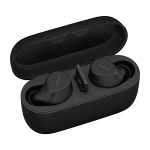 Jabra Evolve2 Buds In Ear oordopjes Bluetooth Stereo Zwart Ruisonderdrukking (microfoon), Noise Cancelling Oplaadbox, Microfoon uitschakelbaar (mute)