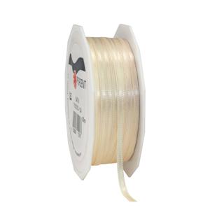 Cadeaulint/sierlint Satijn - 0.3 cm x 50 meter - creme wit - cadeaus inpakken - decoratie