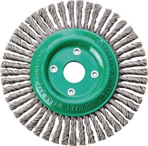 Lessmann Ronde borstel | gat d. 125 mm draaddikte 0,5 mm | RVS 6 mm | 15.000 omw/min | 1 stuk - 473801EZ 473801EZ
