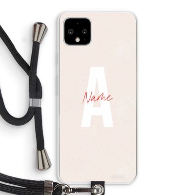 Strawberry Milkshake: Pixel 4 XL Transparant Hoesje met koord