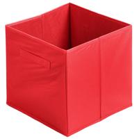 Opbergmand/kastmand Square Box - karton/kunststof - 29 liter - rood - 31 x 31 cm