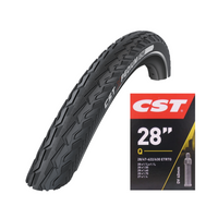 Cst set. xpedium one (anti-lek) en verpakte binnenband 28x1 5/8x1 3/8, etrto 37-622