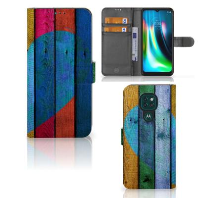 Motorola Moto G9 Play | E7 Plus | Book Style Case | Wood Heart - Cadeau voor je Vriend | Portemonnee hoesje